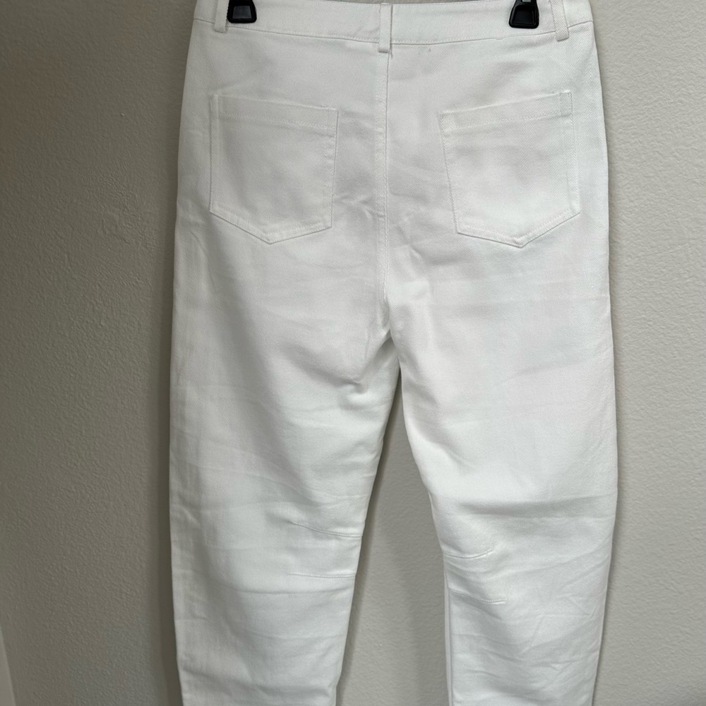 NWOT White Denim Barrel Pants - Picture 7 of 10